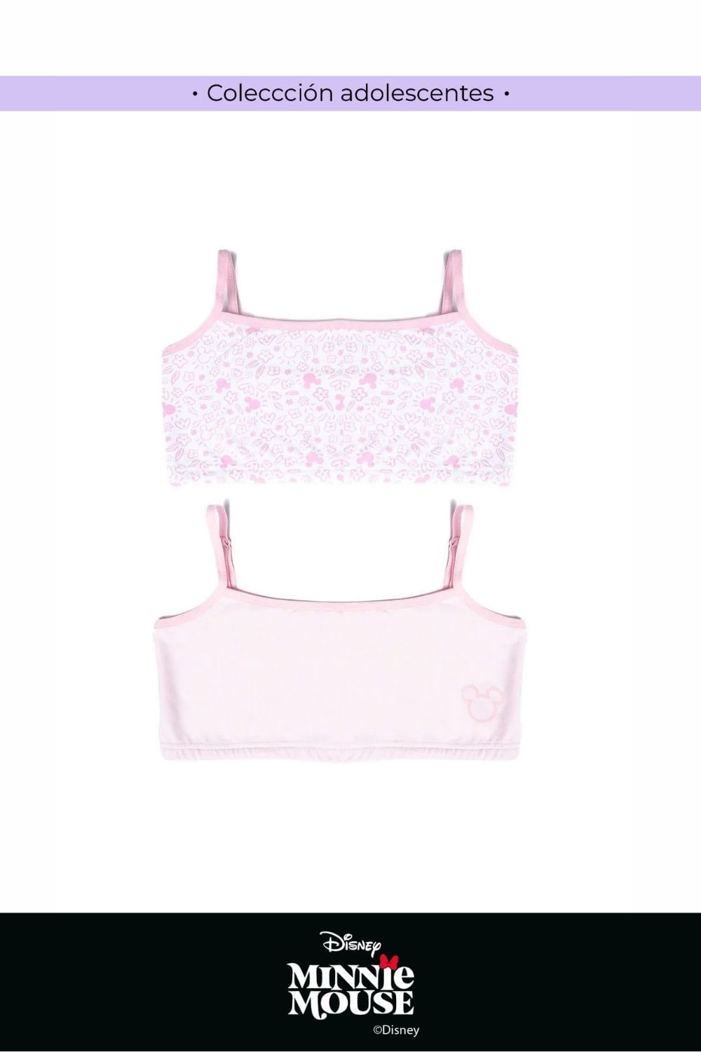 Top para adolescentes colección Minnie paquete x2